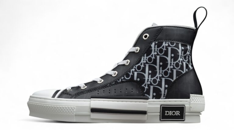 Dior B23 Oblique Low-Top Sneaker – Black with Gum Sole (Copy)