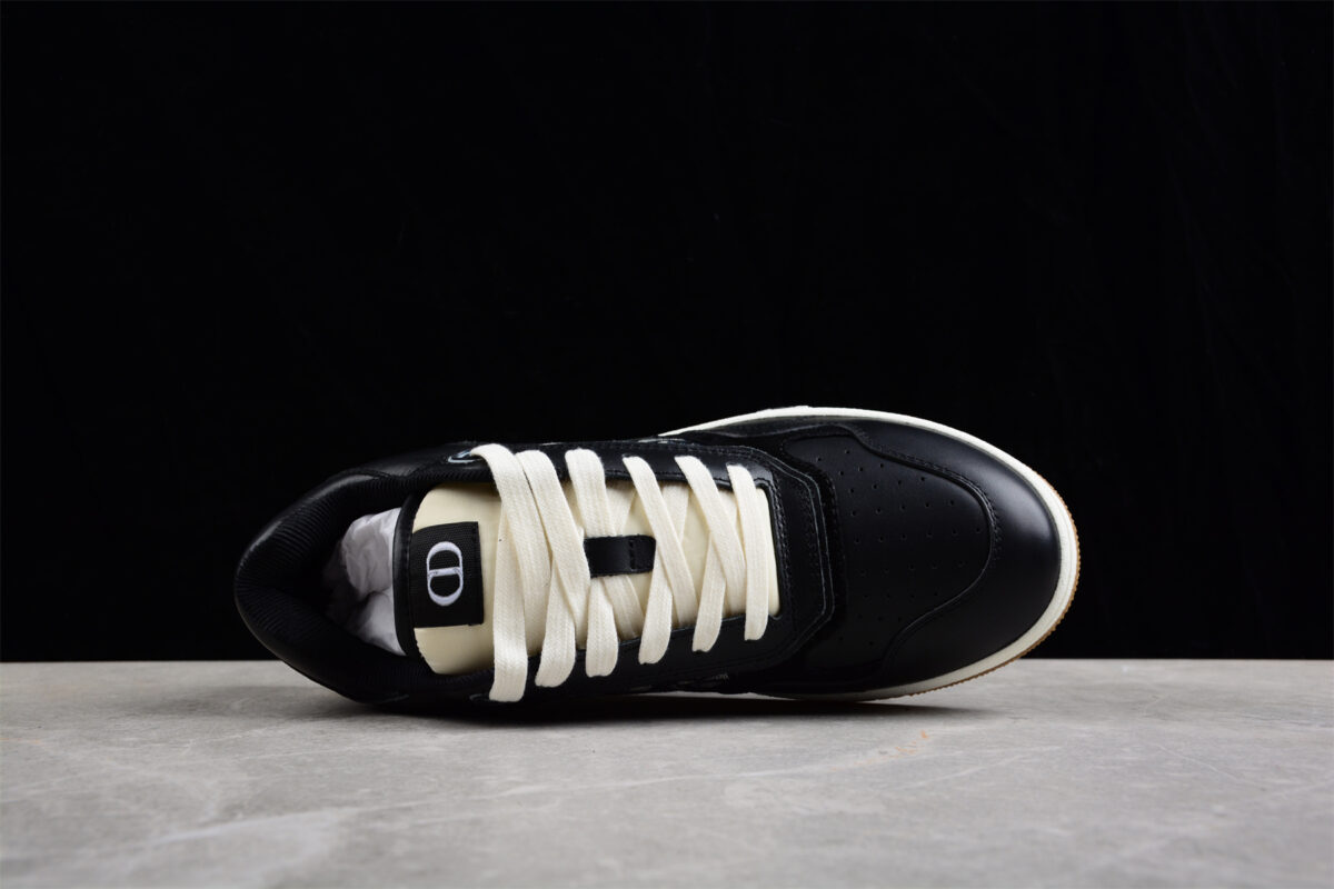 Dior B23 Oblique Low-Top Sneaker – Black with Gum Sole (Copy)