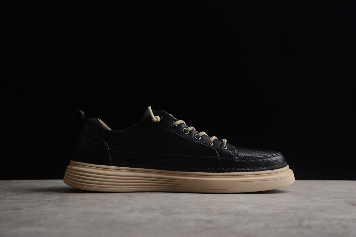 Dior Leather Low-Top Sneaker – Black/Beige