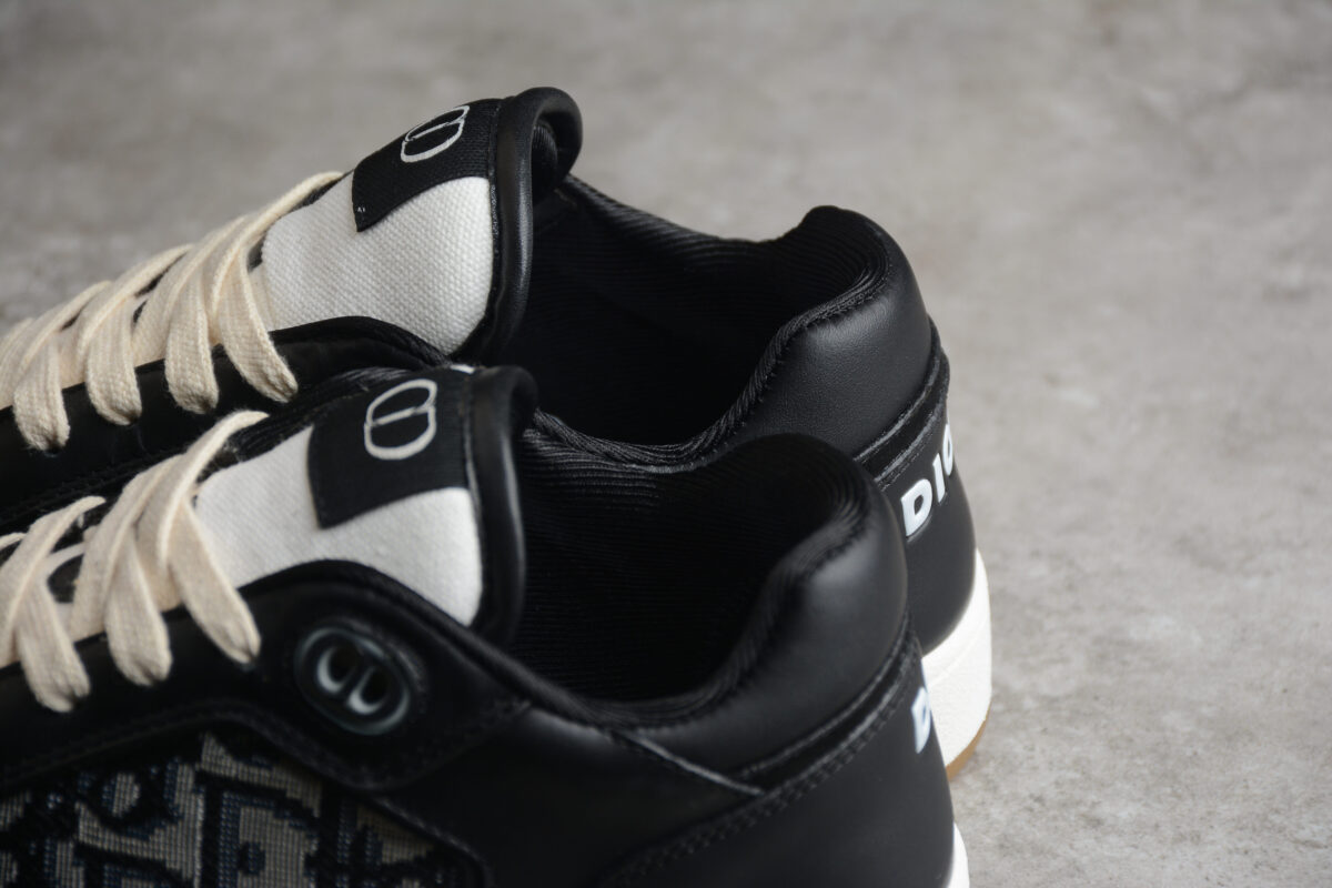 Dior B30 Retro Sneaker – Black/White Oblique