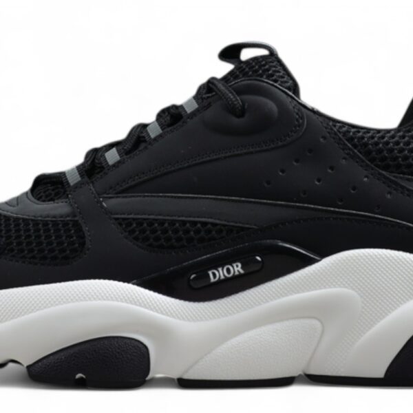 Dior Airmesh Sneaker – Black Technical Mesh with White Sculpted Sole