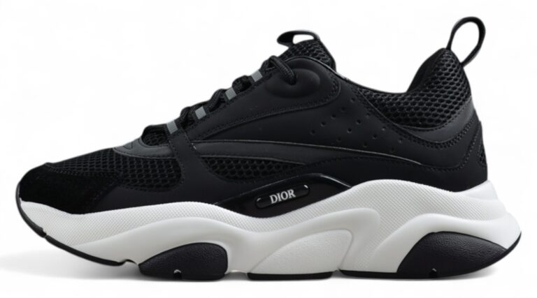 Dior Airmesh Sneaker – Black Technical Mesh with White Sculpted Sole