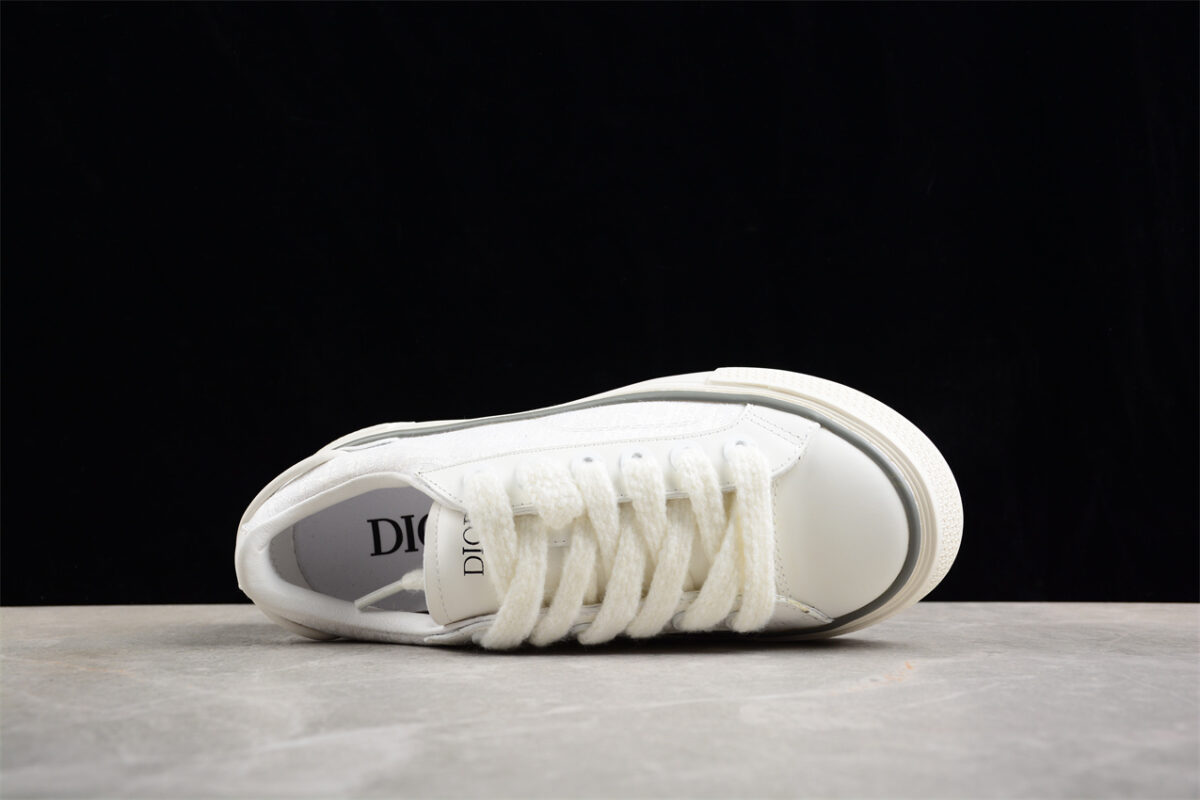 Dior B23 Oblique Canvas Low-Top Sneaker – White