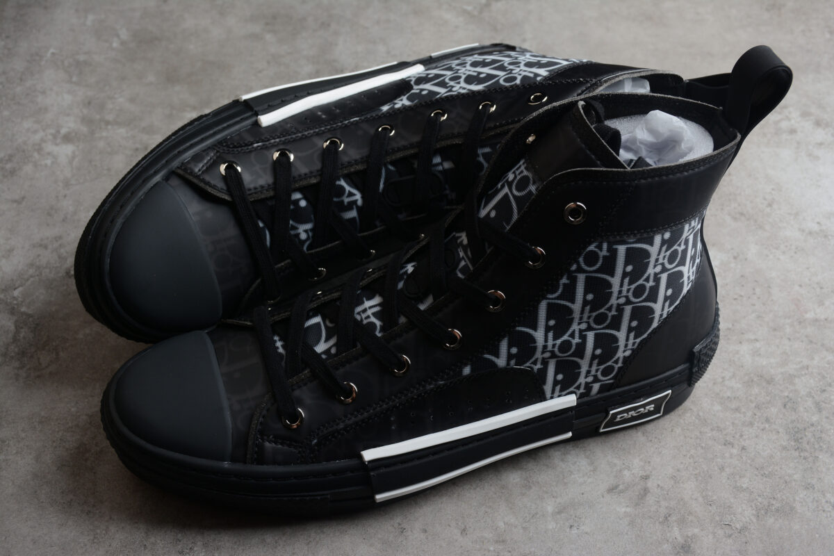 Dior B23 High-Top Sneaker – Black Oblique Canvas