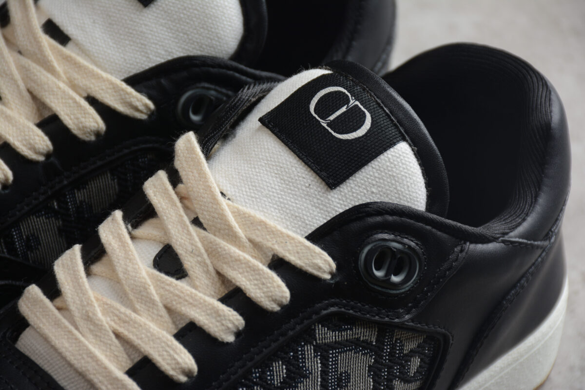 Dior B30 Retro Sneaker – Black/White Oblique