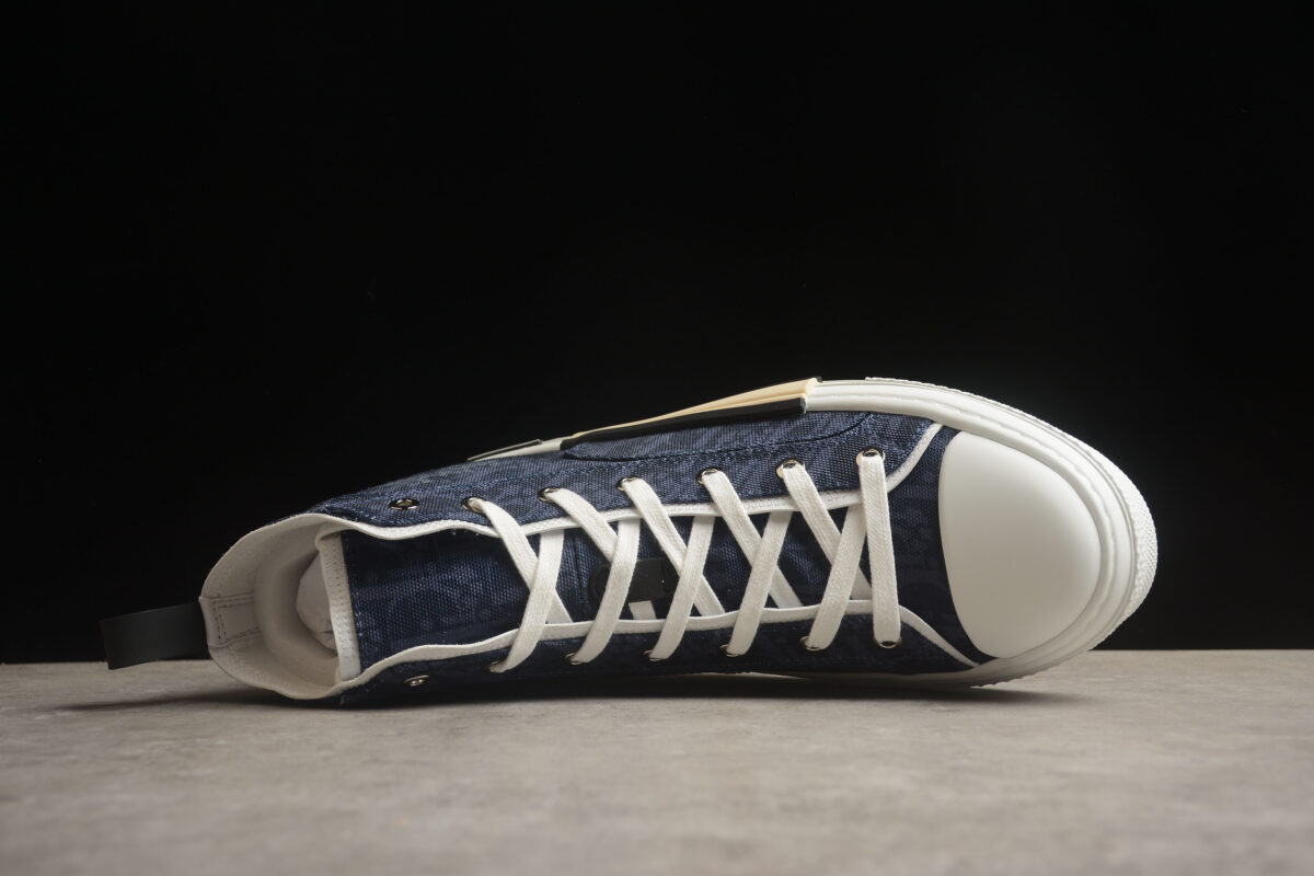 Dior B23 High-Top Sneaker – Blue Oblique Canvas