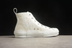 Dior B23 Oblique High-Top Sneaker – White/Transparent