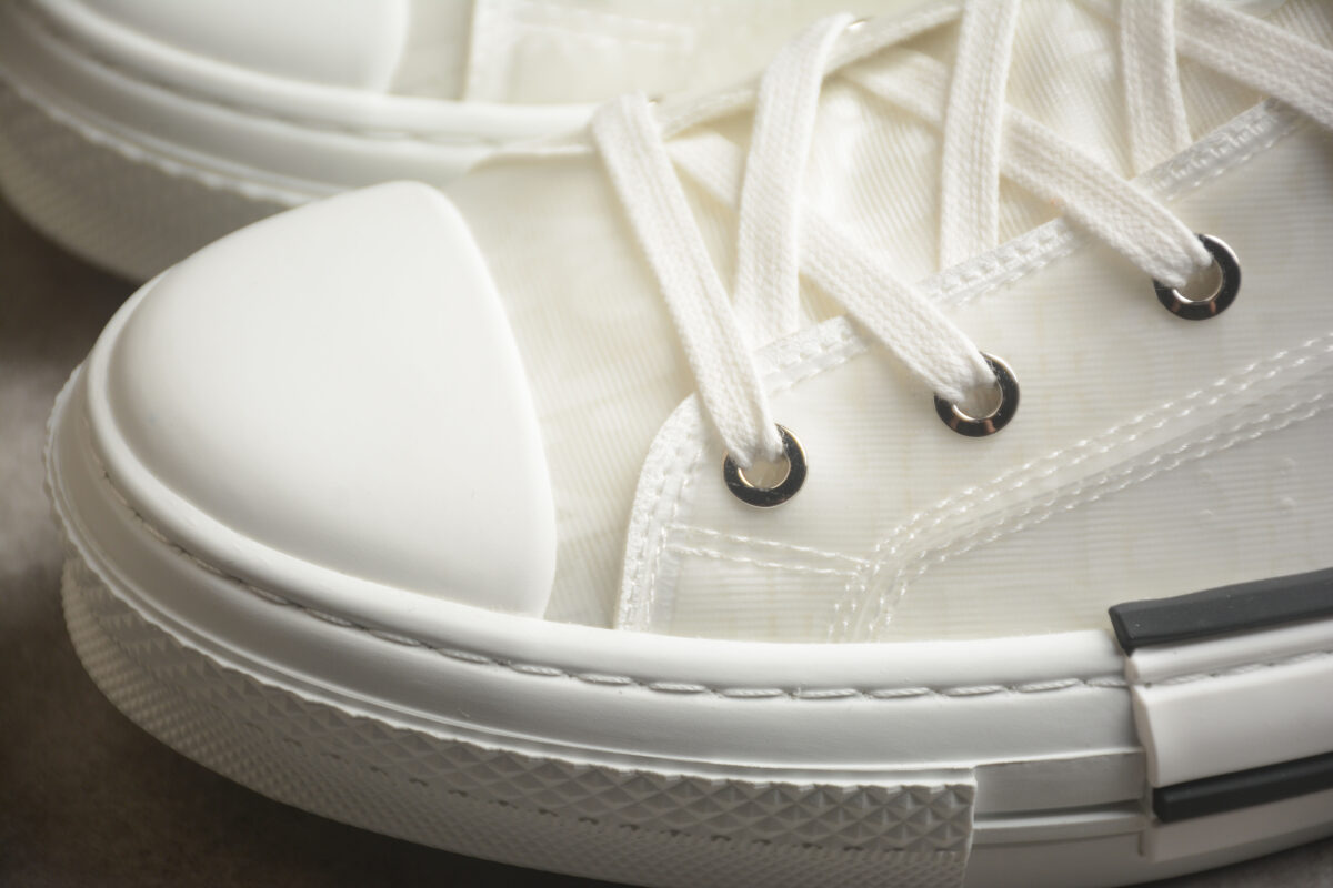 Dior B23 Oblique High-Top Sneaker – White/Transparent